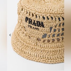 Prada Raffia Bucket Hat